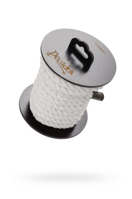 Веревка для шибари Pecado BDSM, на катушке, хлопок, белая, 5 м (УТ-00002673)