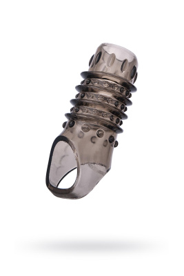 Насадка ToyFa XLover, для увеличения размера, TPE, черная прозрачная, 10,5 см (0T-00008429)