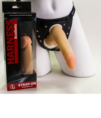 ФАЛЛОИМИТАТОР С ПОЯСОМ HARNESS L 178 мм D 38 мм (285003)