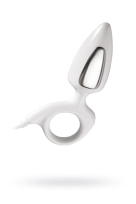 Анальная пробка Mystim Romeo, электростимуляция, пластик, белый, 8,5 см, d 3,5 см (0T-00012600)