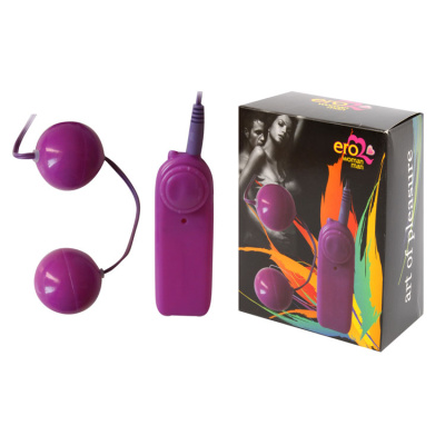 ШАРИКИ ВАГИНАЛЬНЫЕ С ВИБРАЦИЕЙ цвет фиолетовый D 35 мм (EE-10183-5V)