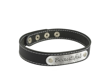 Чокер с белой строчкой Beautiful (3353 Bf)